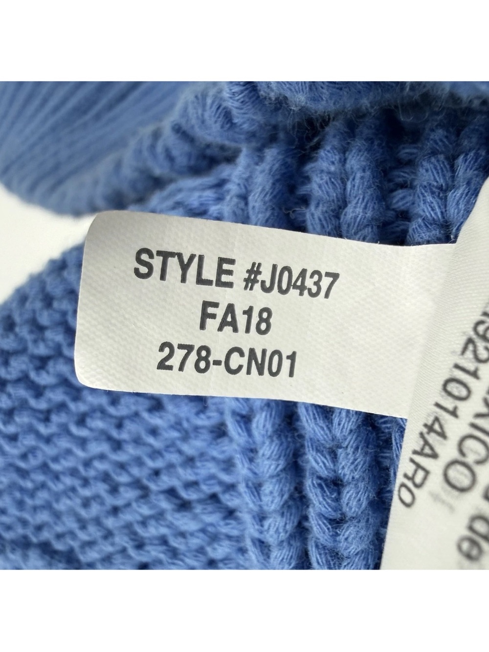 J Crew 1988 Rollneck Sweater Womens Size XXS Blue Periwinkle Cotton Blend - Picture 6 of 9